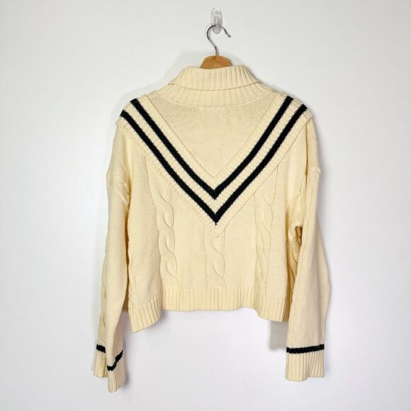 Moussy Women's Tilden High Neck Knit Sweater One Size Relaxed Fit - Picture 5 of 13